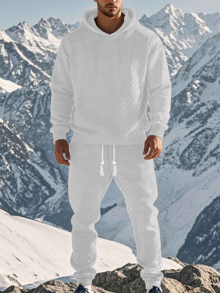 Men's Cozy Leisure Set with Hood and Elastic Waistband Lune London