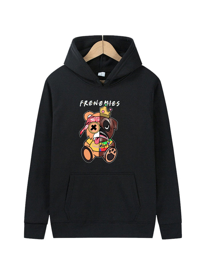 Women Hoodie with creative bear pattern Lune London