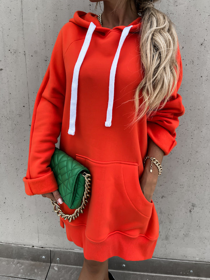Robe hoodie pour femme avec capuche et fentes latérales Chic & Stil