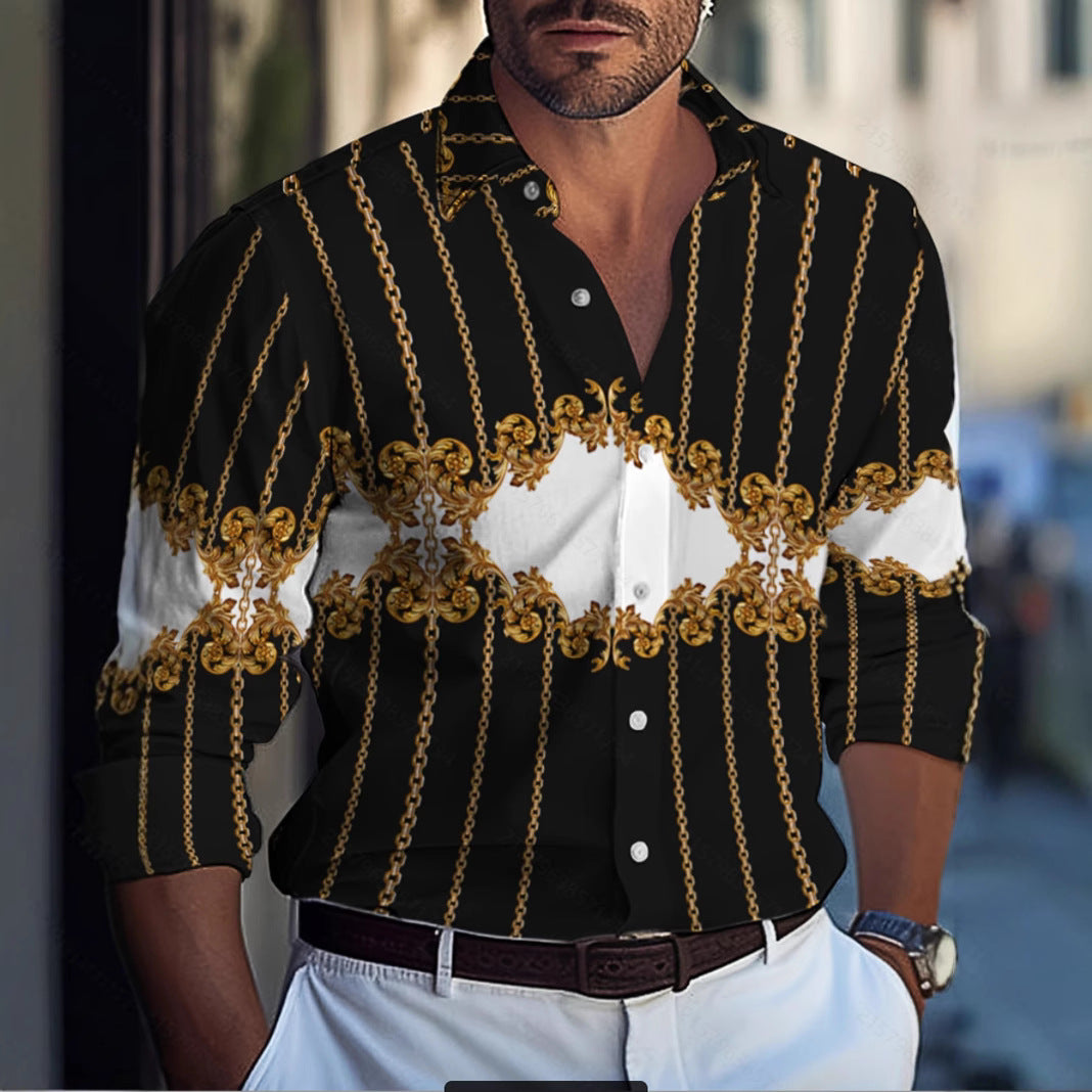 Shirt for men with modern brush pattern Lune London
