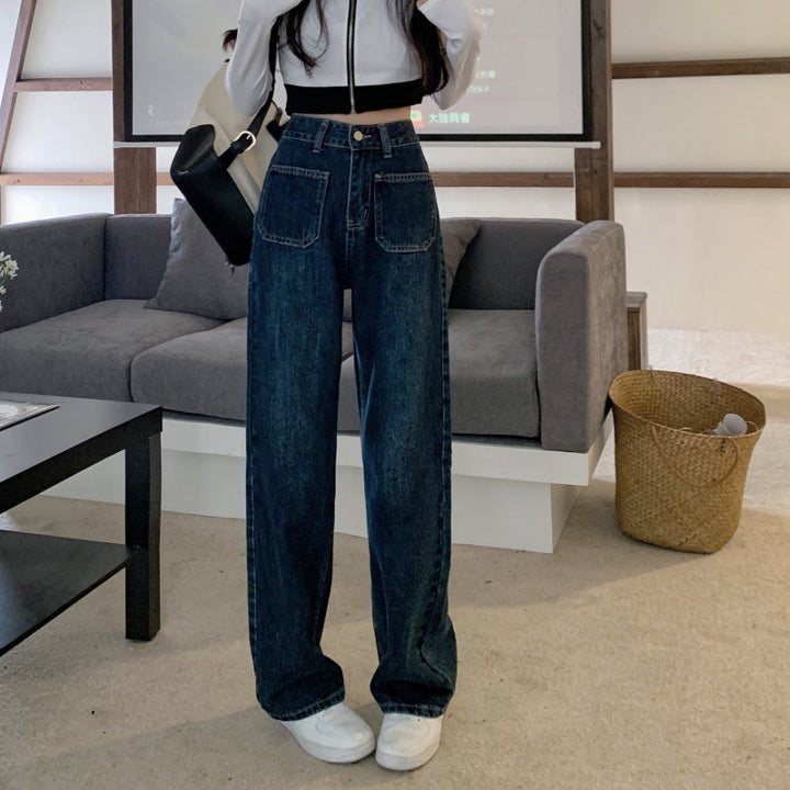 Jeans taille haute décontractés pour femmes Chic & Stil