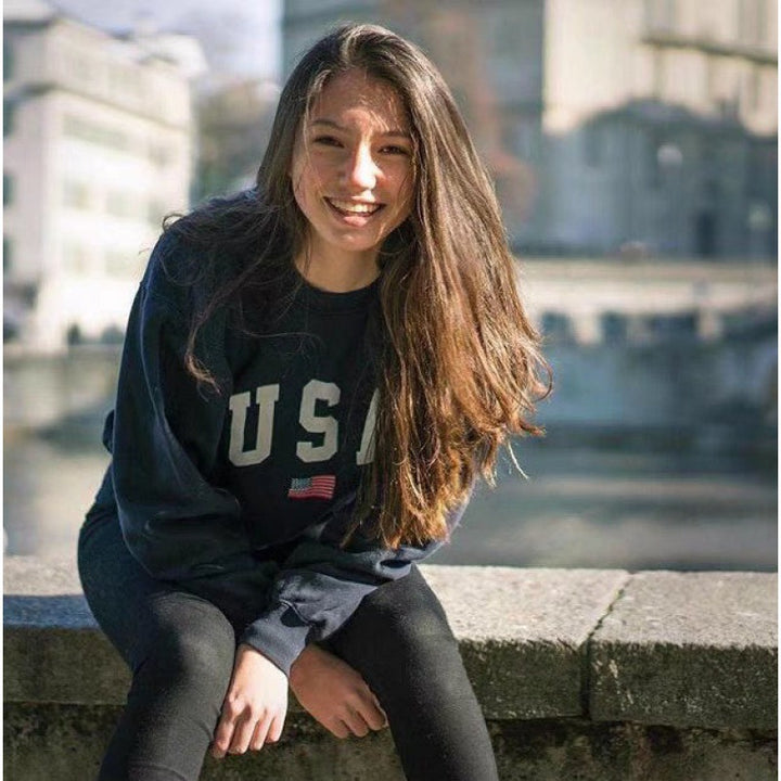 Oversized sweatshirt for women with creative print Lune London