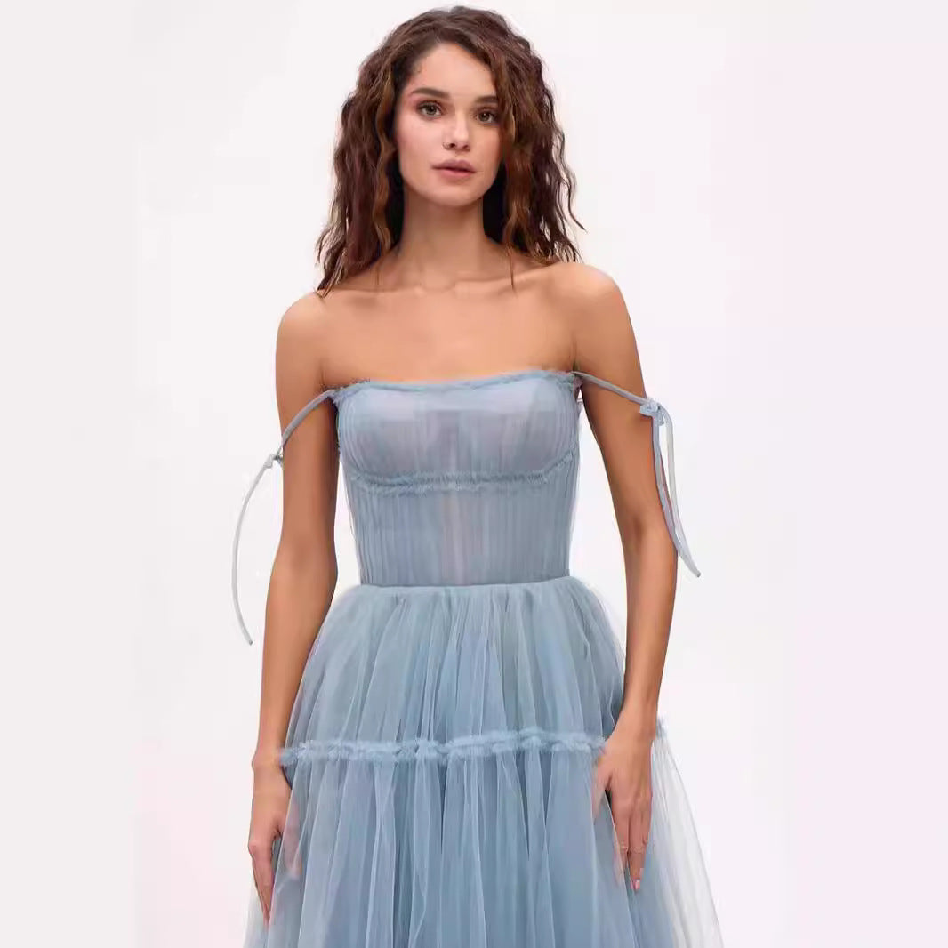 Ladies evening dress made of the finest tulle from Lune London