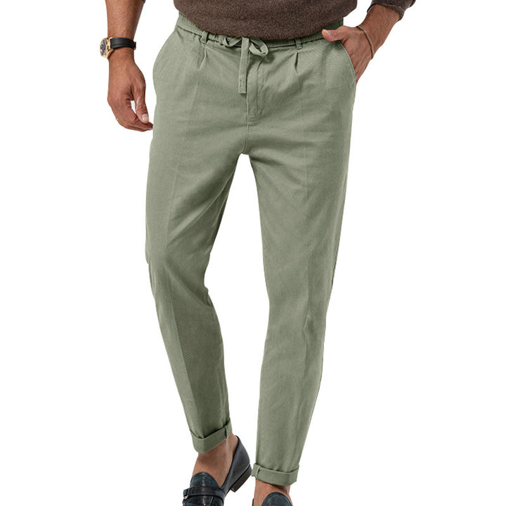 Fashionable summer cargo pants for men with elastic waist and adjustable drawstring Lune London
