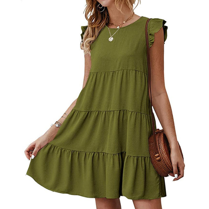 Oversized summer dress for women with ruffle details Lune London