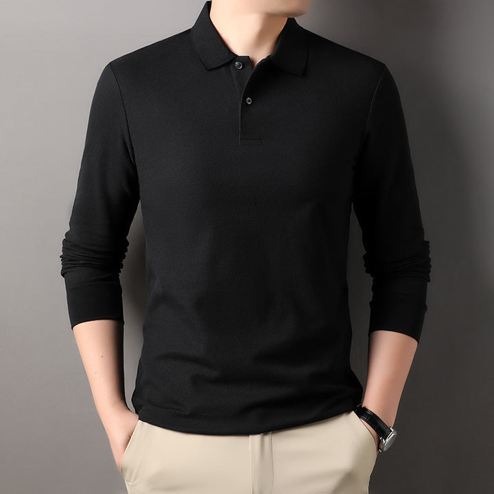 Long sleeve polo shirt for men in breathable functional material Lune London