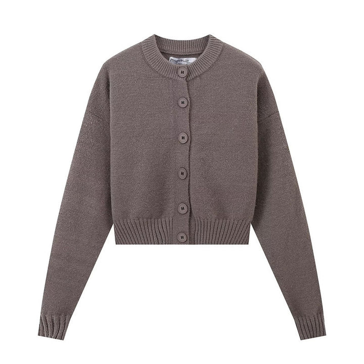 Cardigan court en tricot élégant pour femme avec fermeture par bouton Chic & Stil