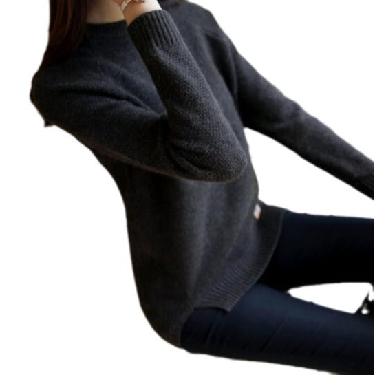 Elegant knitted pullover for women with textured fabric Lune London