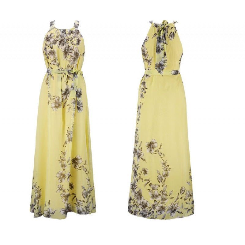 Robe maxi femme avec design floral et décolleté décontracté Chic & Stil