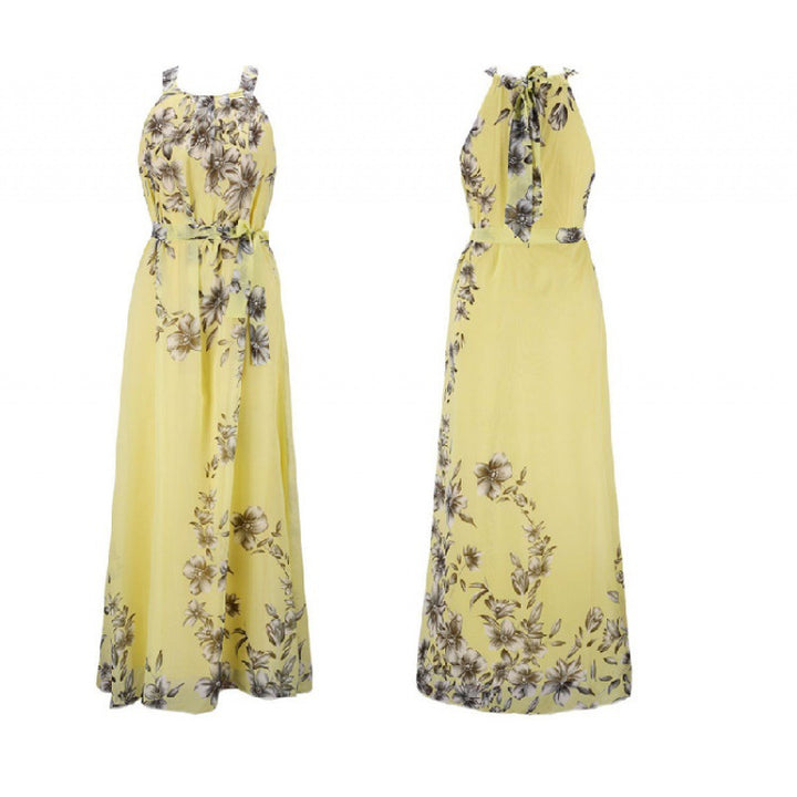 Robe maxi femme avec design floral et décolleté décontracté Chic & Stil