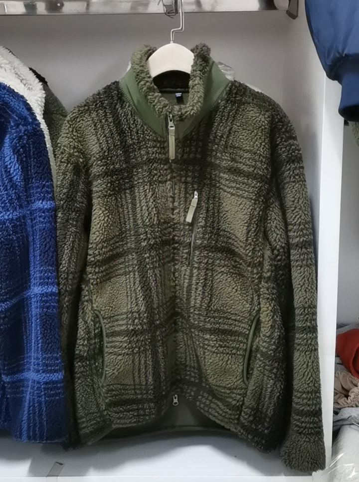 Veste en polaire pour femmes avec col montant et texture en nid d'abeille Chic & Stil