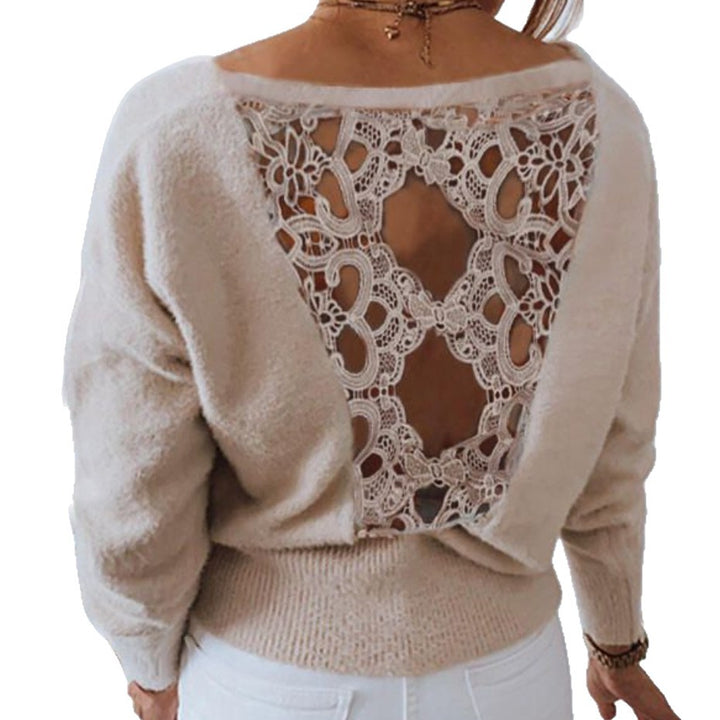 Pull en tricot pour femmes avec un détail en crochet exquis Lune London