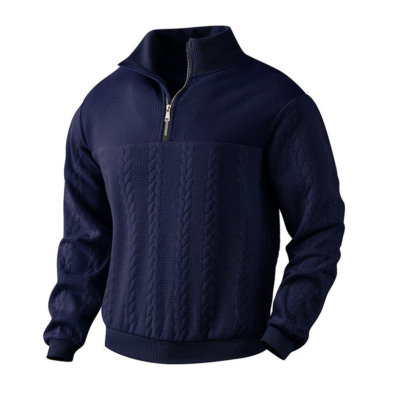 Knitted sweater for men with high collar Lune London