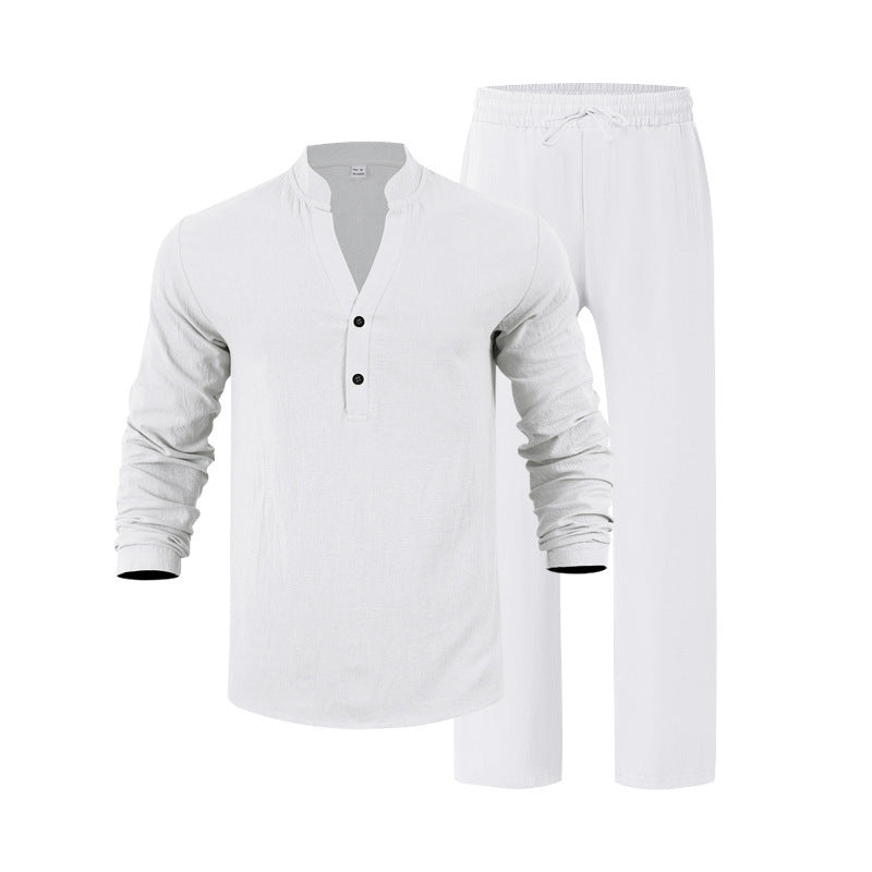 Men's leisure set with long sleeve shirt and comfortable joggers Lune London