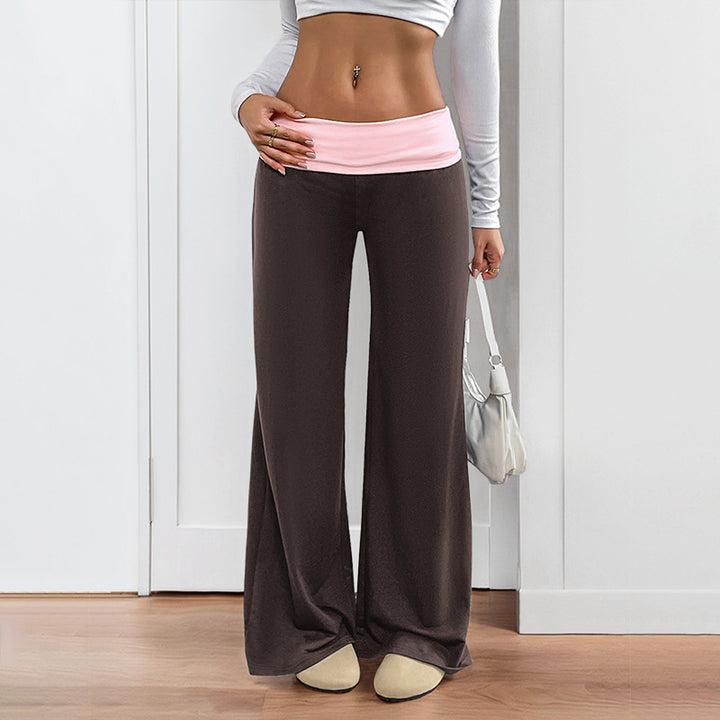 Loose sports pants for women with a high waist and comfortable elastane Lune London