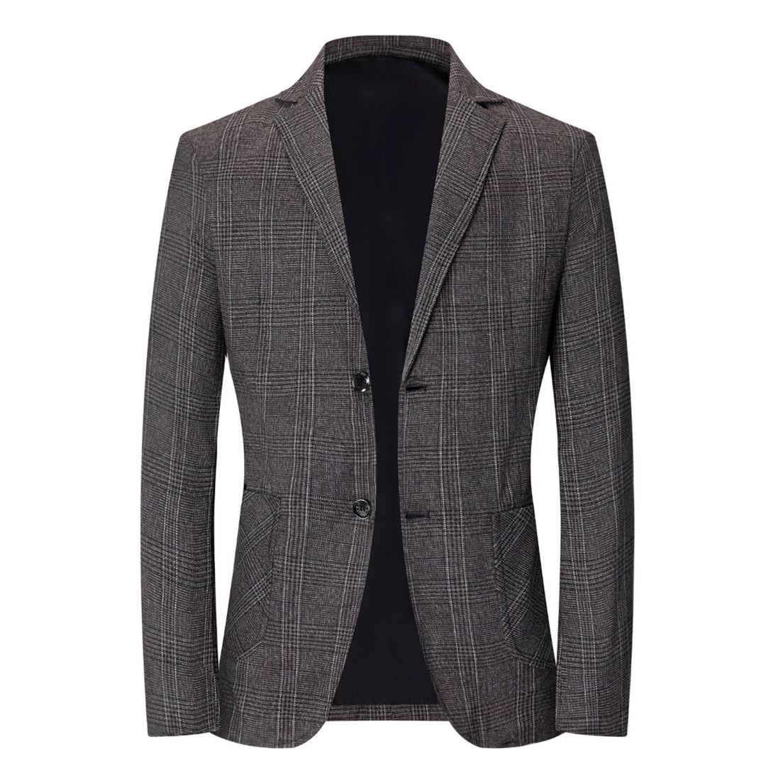 Trendy slim-fit checkered blazer for men Lune London