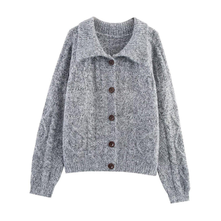 Ladies cardigan in soft fabric with large buttons Lune London