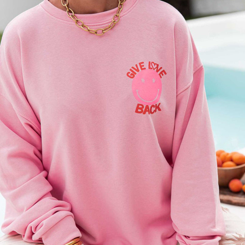 Casual sweatshirt for women with creative pattern and wide sleeves Lune London
