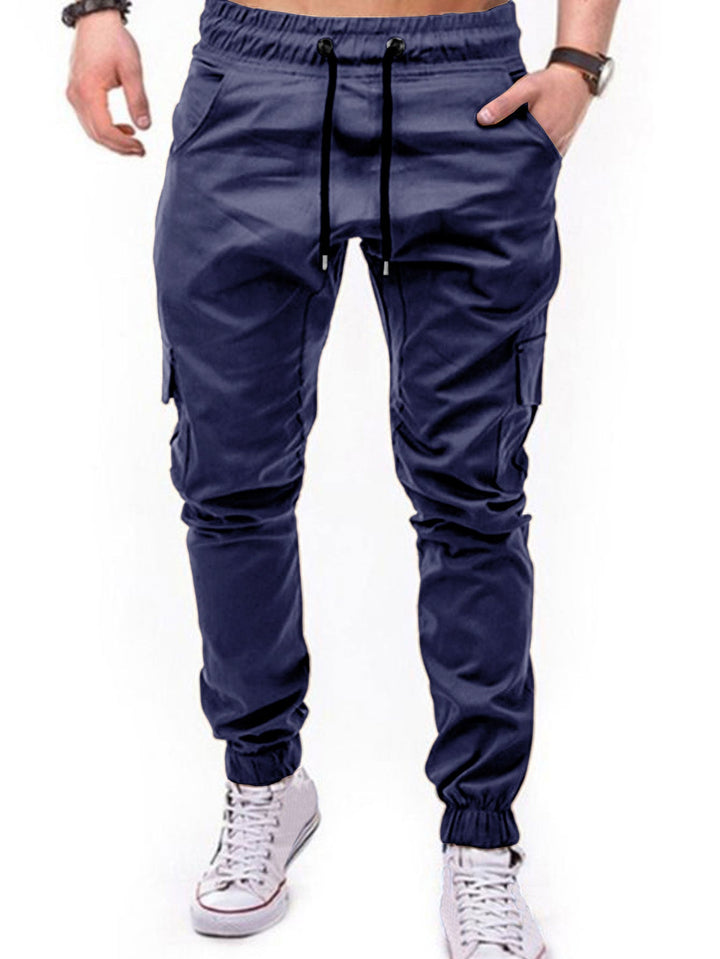 Men's Cargo Pants with Elastic Waistband and Practical Multifunctional Pockets Lune London