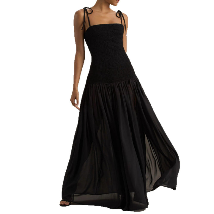 Maxi dress for women with adjustable spaghetti straps and elegant cut Chic & Stil