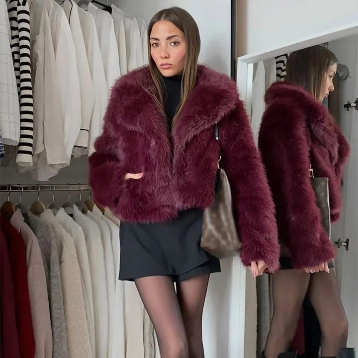 Manteau en fausse fourrure luxueux pour femmes Chic & Stil