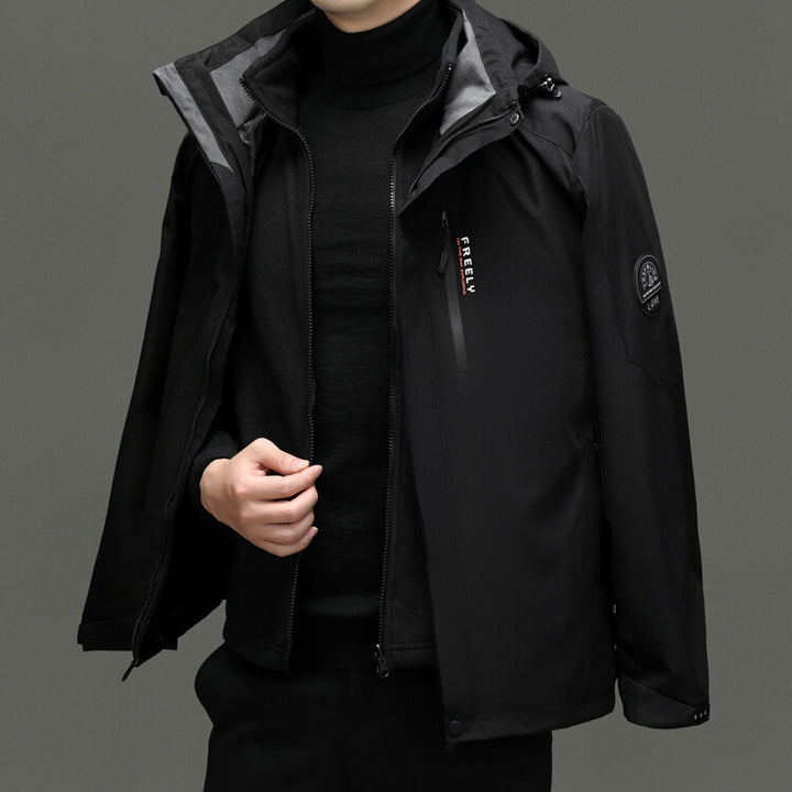 Functional jacket for men with innovative water-repellent properties Lune London