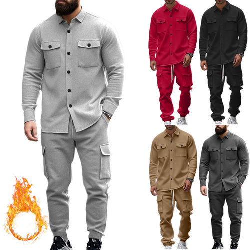 Men's Cargo Shirt and Jogging Pants Set Lune London