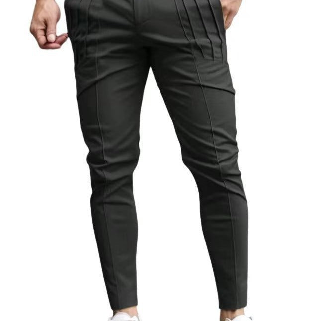 Fashion Slim-Fit Pants for Men with Pleats and Special Pockets Lune London
