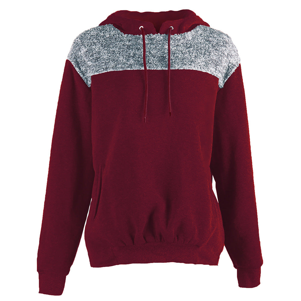 Women's hoodie with a stylish contrasting design and elastic hem Lune London