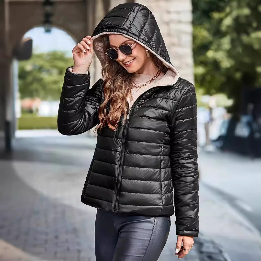Ladies lightweight and warm down jacket Lune London