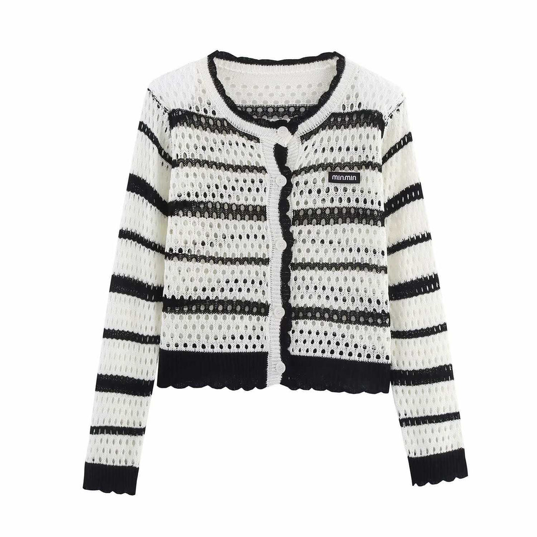 Knitted jacket for women with airy knit structure Lune London