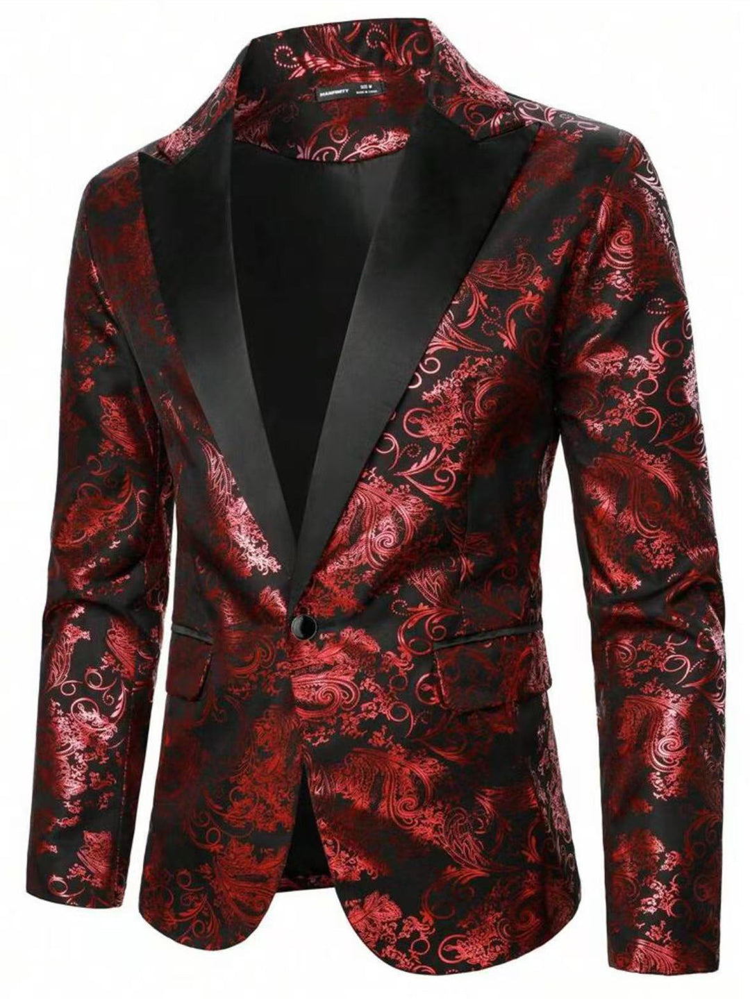 Elegant velvet blazer for men with floral pattern Lune London