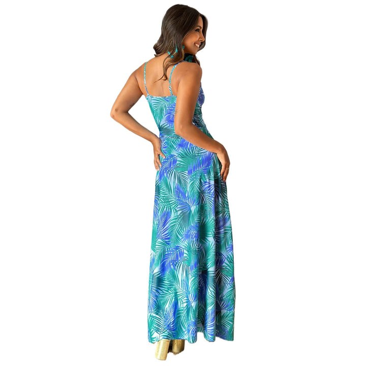 Chic and Stylish Backless Floral Maxi Dress