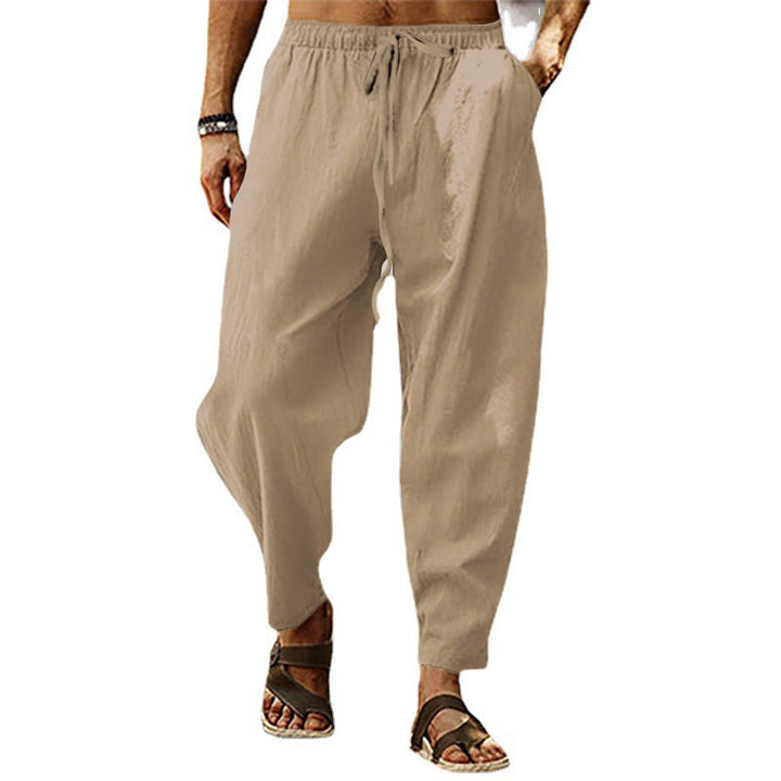 Casual summer pants for men in suit style with elastic waistband and practical side pockets Lune London