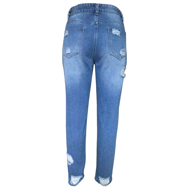 Ladies destroyed Boyfriend Jeans Lune London
