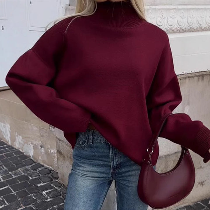 Women Oversized High Neck Cotton Sweater High Quality Lune London