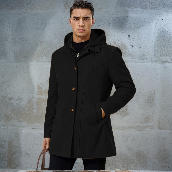 Men's transitional jacket with hood and modern details Lune London