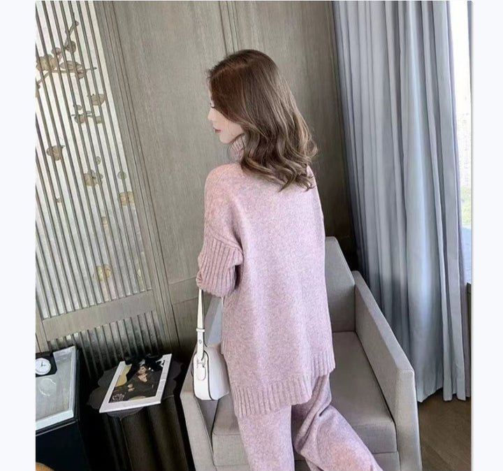 Woman Soft Knit Sweater with High Neck and Casual Fit Lune London