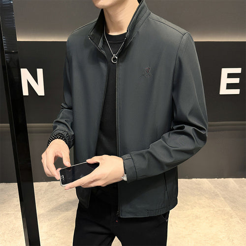 Sporty transition jacket for men with high collar Lune London