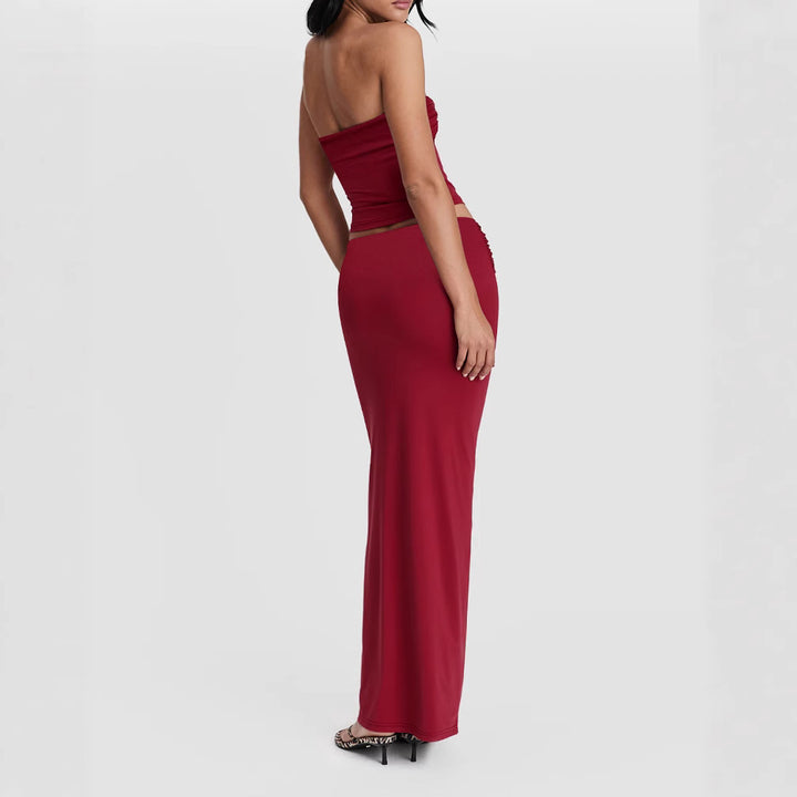Women's wrap top with knot details and form-fitting design Lune London