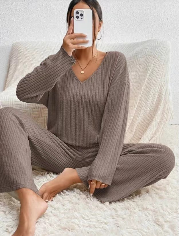 Women Casual Knit Top and Pants Set Lune London