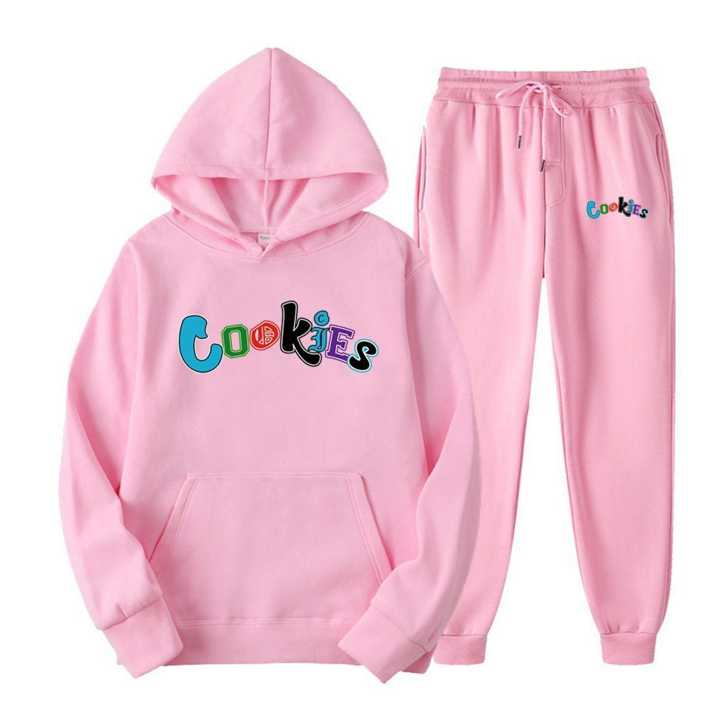 Women's Hoodie and Jogging Pants Set with Colorful Graphic Print Chic & Stil