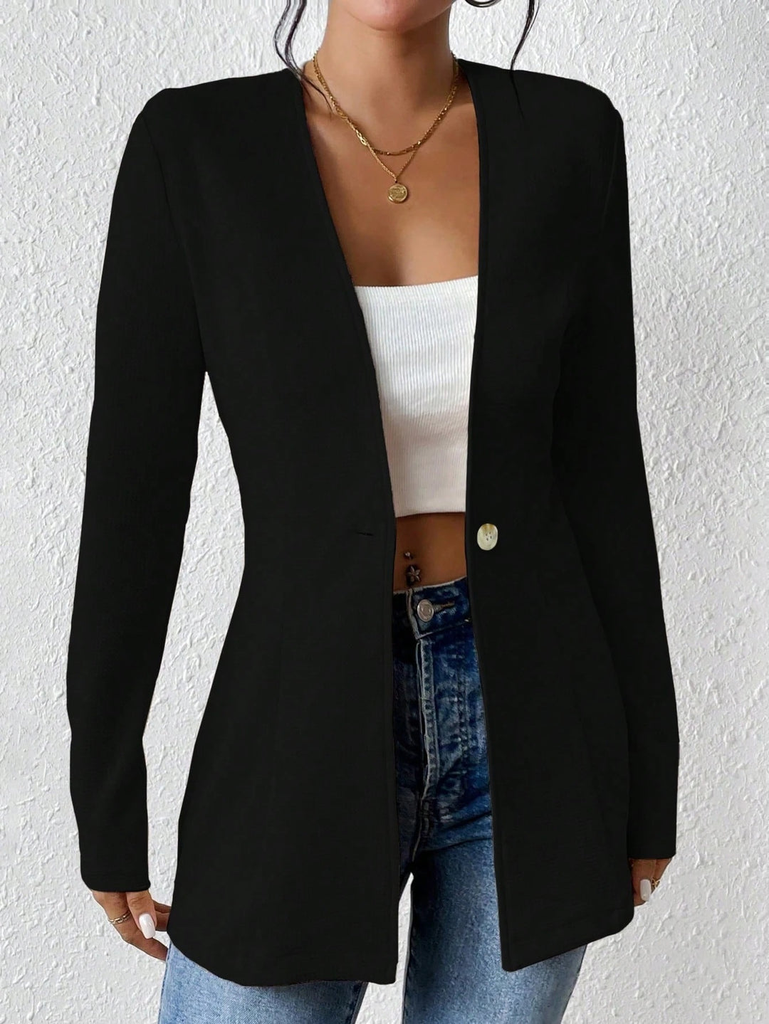 Elegant blazer jacket for women with asymmetric cut Lune London