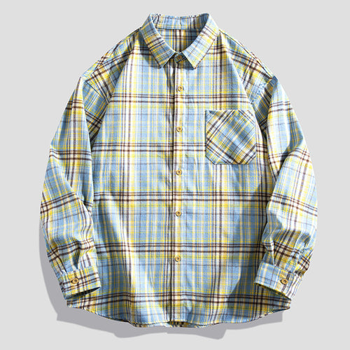 Lune London checked long-sleeve shirt for men