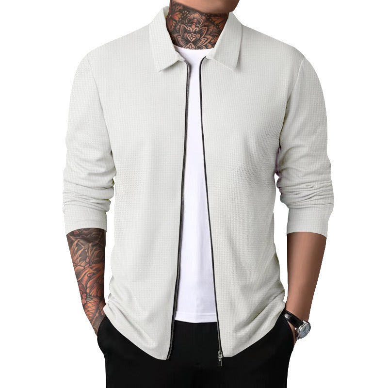 Pull-over zippé léger et à la mode pour hommes Lune London