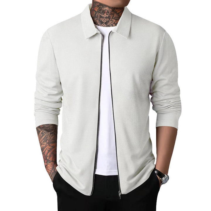 Pull-over zippé léger et à la mode pour hommes Lune London