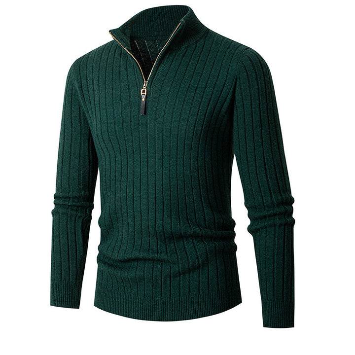 High collar pullover with zipper for men Lune London