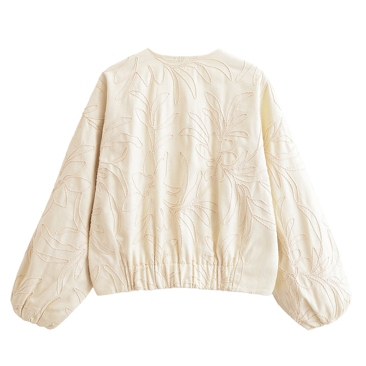 Haut matelassé pour femmes avec broderie florale Chic & Stil