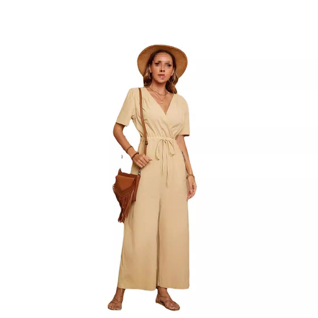 Lune London High Waist Casual Jumpsuit for Women with Practical Pockets