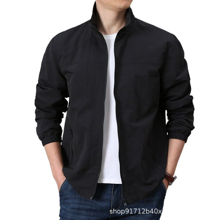 Men's transitional jacket with high collar and elastic cuffs Lune London